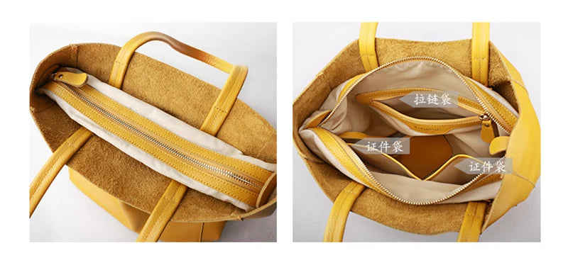 Women Luxury Bag Casual Tote Female Fashion Summer Beach Handbag Lady Popular Soft Cowhide Genuine Leather Shoulder Shopping Bag