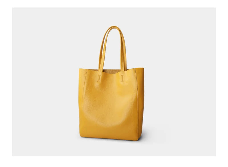 Women Luxury Bag Casual Tote Female Fashion Summer Beach Handbag Lady Popular Soft Cowhide Genuine Leather Shoulder Shopping Bag