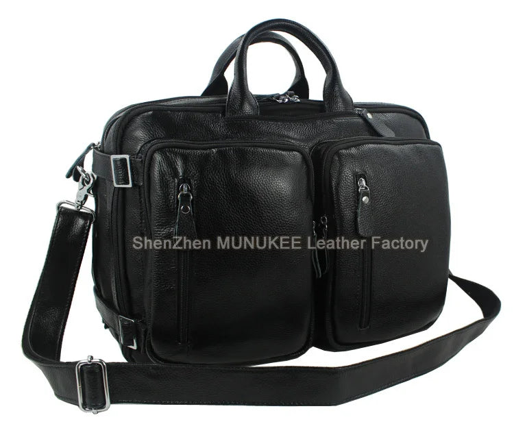 Fashion Multi-Function Full Grain Genuine Leather Travel Bag Men's Leather Luggage Travel Bag Duffle Bag Large Tote Weekend Bag