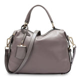 Zency Dark Blue Women Boston Bag 100% Genuine Leather Handbags Female Charm Crossbody Purse Luxury Shoulder Bags For Work Shoppi