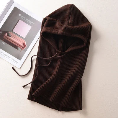 Women's Wool Blend Beanie & Hooded Scarf Set