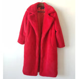 Luxury Faux Rabbit Fur Winter Overcoat