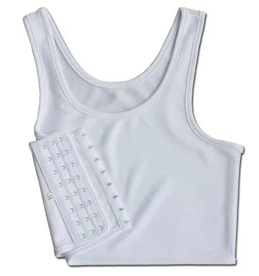 USA-Made Breathable Side-Buckle Mesh Chest Binder – Lightweight Summer Tank Top