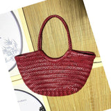 100% Natural Cowhide Weave Handbags Fashion Small Manual Hand Made Ladies Woven Handbag Exquisite Tote Dating Shopping Bags