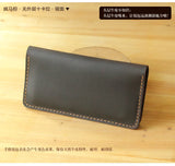 Handmade Vintage Crazy horse Genuine Leather Wallet men Leather long wallet clutch bag male purse money clips money bag