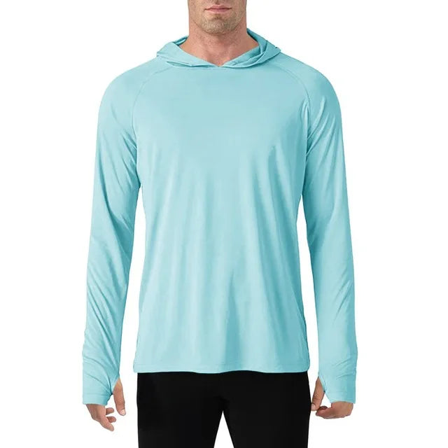 TACVASEN Men's Quick-Dry Long Sleeve Hooded T-Shirt