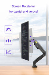 NB NORTH BAYOU F80 A5 Desktop Gas Spring 17-30" LCD LED Monitor Holder Mount Arm Full Motion Display Stand Loading 2-9 Kgs