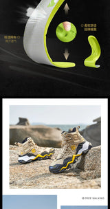 RAX Men's Hiking Shoes Mountain Trekking Boots High Quality Fashion Outdoor Casual Snow Winter