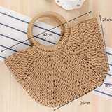 Women's Handmade Straw Tote Bag – Bohemian Beach Weave