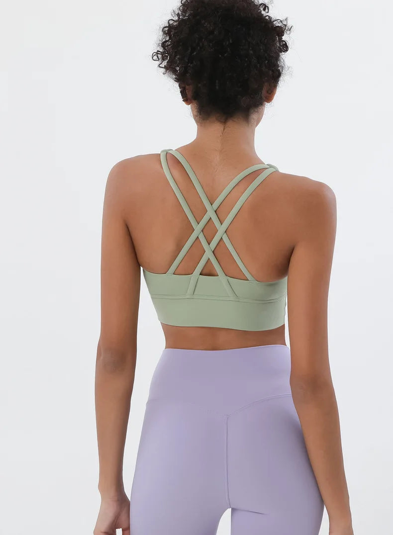 Women's Yoga Set with Sports Bra & High-Waist Leggings