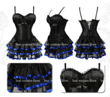 Women's Corset Dress with Straps & Lace | Plus Size Bustier Set