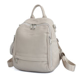 Zency Women's Genuine Leather Backpack High-Quality School Bag Travel Female Shopper Shoulder Satchel Rucksack Commuter