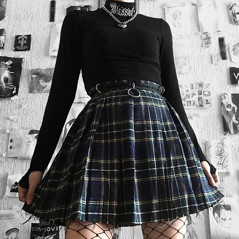 Gothic Letter Embroidery Crop Top