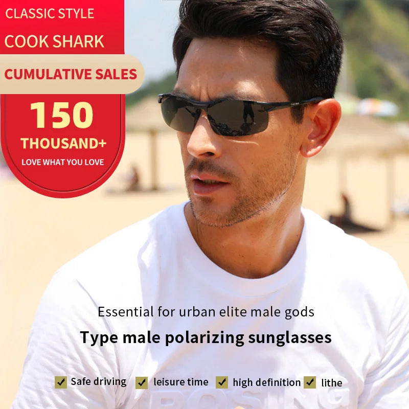Cook Shark Polarized Aluminium Sunglasses for Men