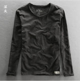 Men's Vintage Bamboo Cotton Long Sleeve Tee