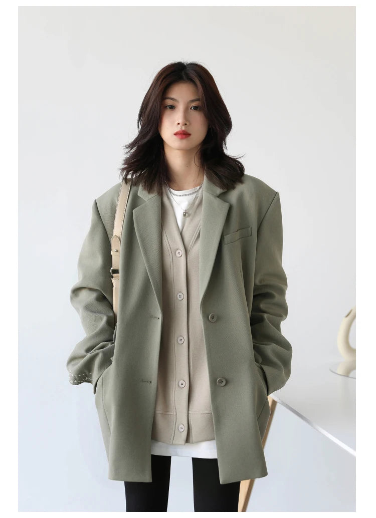 Women's Relaxed V-Neck Cotton-Blend Cardigan