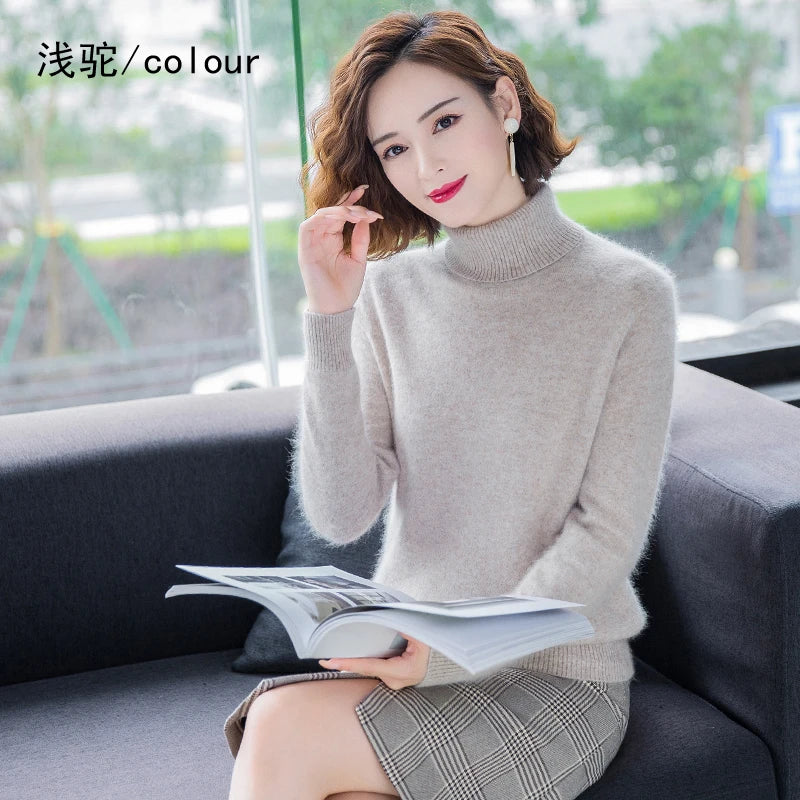 Women's Collared Knit Pullover Sweater