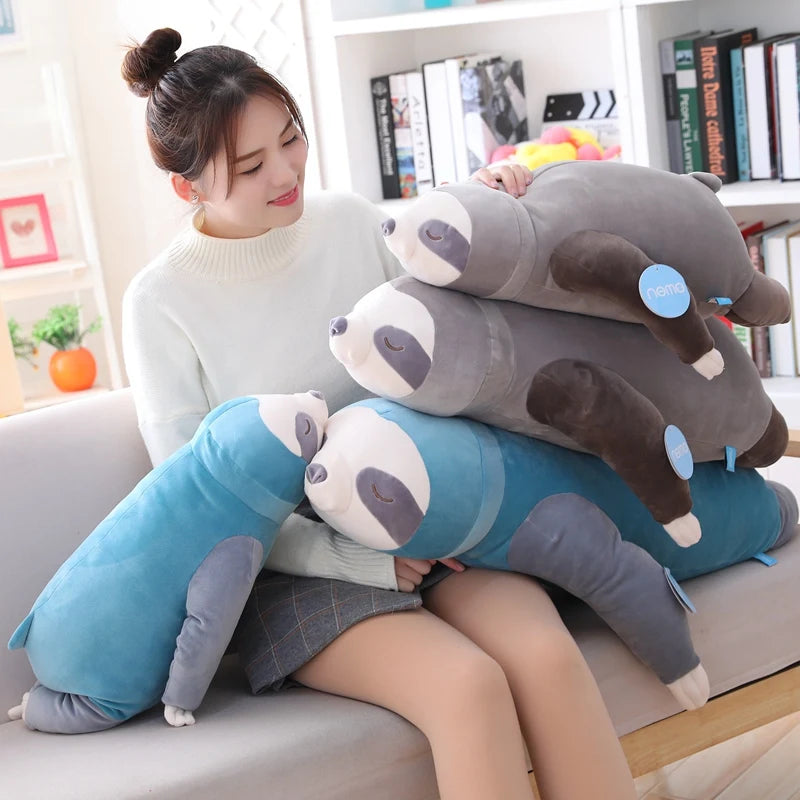 65-100cm Super Soft Stuffed Sloth Toy Plush Cute Sloths Soft Toy Animals Plushie Doll Pillow Birthday Gift