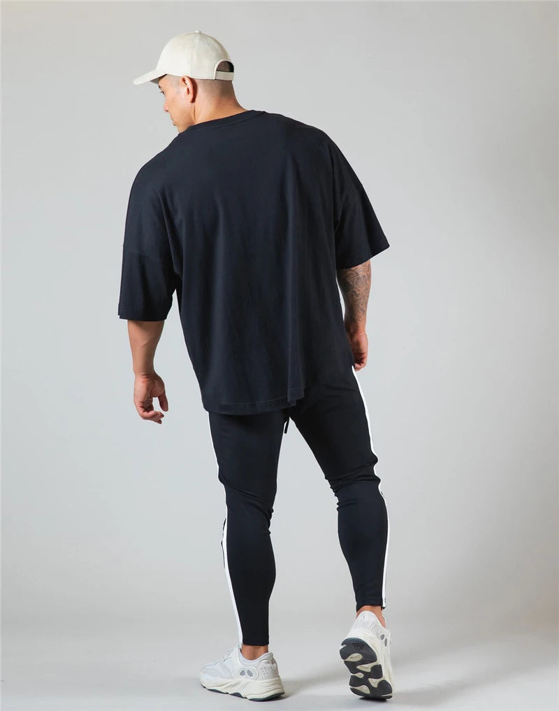 Men's Oversized Cotton Tee – Gym, Street & Everyday Style