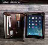 Macbook Pro Air 13 iPad Pro 13 12.9 Portfolio File Folder Cow Leather Cover Organizer Travel Business Office Document Briefcase