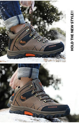 Waterproof Winter Leather Hiking Boots