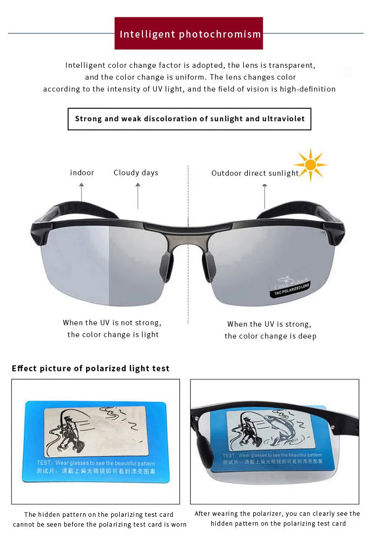 Cook Shark Polarized Aluminium Sunglasses for Men