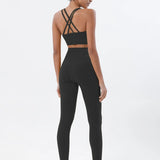 Women's Yoga Set with Sports Bra & High-Waist Leggings