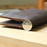 Handmade Vintage Crazy horse Genuine Leather Wallet men Leather long wallet clutch bag male purse money clips money bag