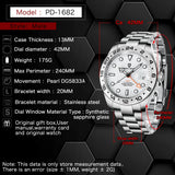 Pagani Design 2026 New Men's Diver Watch 42mm Sapphire Automatic Mechanical GMT Watch 100m Waterproof PD1682