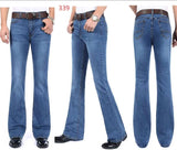 Men's Mid-Rise Flare Jeans | Slim Fit Denim Trousers