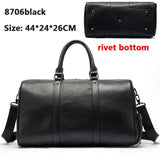 WESTAL Men's Travel Bags Hand Luggage Genuine Leather Duffle Bags Leather Luggage Travel Bag Suitcases Handbags big/Weekend Bag