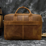 Men Briefcase Genuine Leather Laptop Bag 14 15.6" PC Doctor Lawyer Computer Bag Cowhide Male Briefcase Leather Men Business Bag