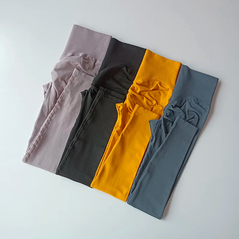 High-Waist Seamless Yoga Leggings – USA-Made Push-Up Fitness & Gym Tights