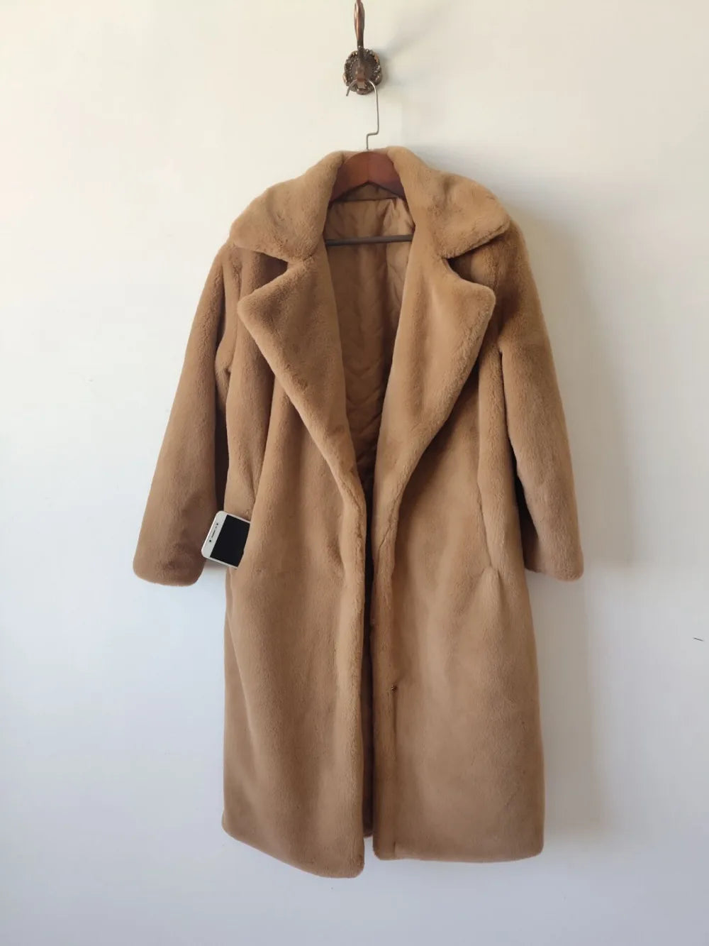 Luxury Faux Rabbit Fur Winter Overcoat