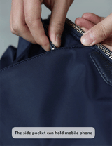 Lightweight Nylon Matching Genuine Leather Crossbody Bag High Quality Single Shoulder Bags Fashion Pleated Messenger Purses