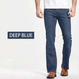 Men's Stretch Bootcut Jeans | Slim Flare Denim Trousers