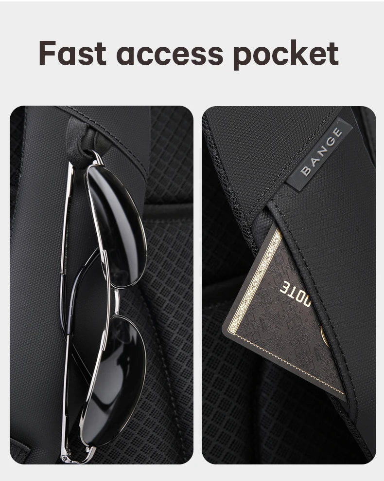 BANGE Business Backpacks Laptop 15.6 inch Multifunctional WaterProof Big Capacity Daily Work Male Backpack School Bag Mochila