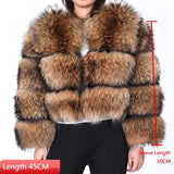 Luxury Women’s Real Raccoon & Fox Fur Jacket | Premium Winter Outerwear