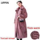 Luxury Faux Rabbit Fur Winter Overcoat