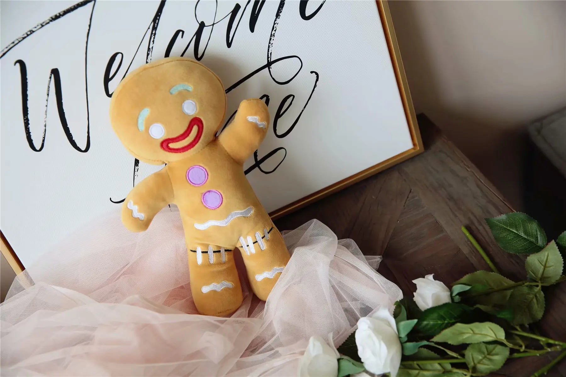 Gingerbread Man Plush Toy – Soft Stuffed Doll Gift