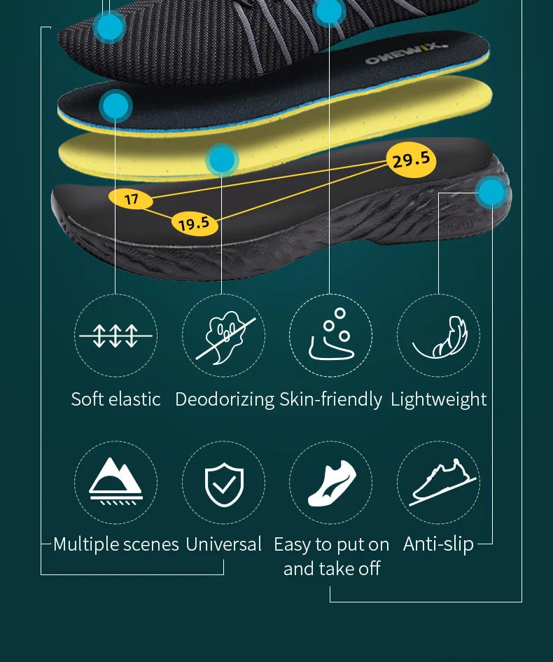 ONEMIX 2026 Men Running Shoes Non-slip Shock Absorption Sneaker Lightweight Tennis Shoe Waterproof Man Breathable Casual Shoes