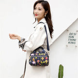Women's Floral Nylon Crossbody Shoulder Bag