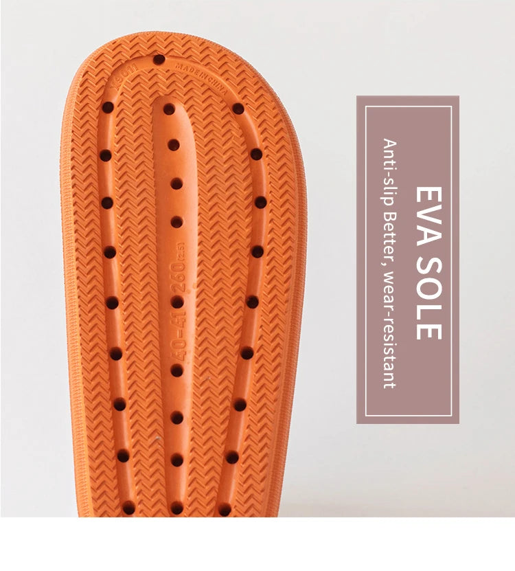 UTUNE Men’s Non-slip Slides Summer Indoor Slippers, Thick Sole Breathable Soft Sandals, Comfy Casual Home House Footwear