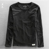 Men's Vintage Bamboo Cotton Long Sleeve Tee