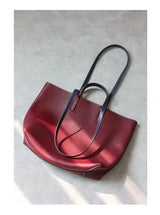 JAZZQ Reversible Genuine Leather Tote | First-Layer Cowhide