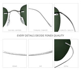 FONEX Titanium Rimless Polarized Sunglasses – Ultralight