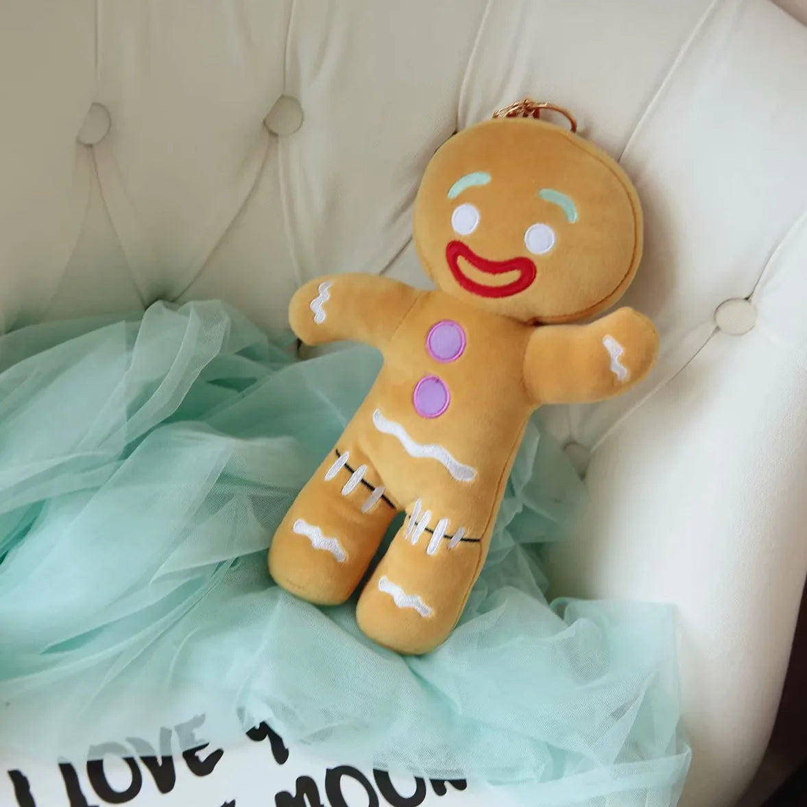 Gingerbread Man Plush Toy – Soft Stuffed Doll Gift
