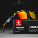 KDEAM Men's Polarized Sunglasses Fishing Lifestyles Mirrored Color Blocking Sun Glasses Women Legend Square Sunglass With Box