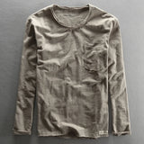 Men's Vintage Bamboo Cotton Long Sleeve Tee