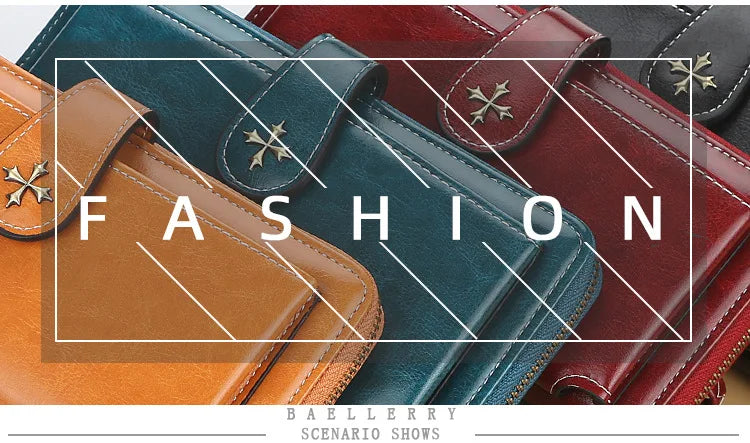 New Women Wallets Fashion Long PU Leather Top Quality Brand Card Holder Classic Female Purse Zipper Wallet For Women